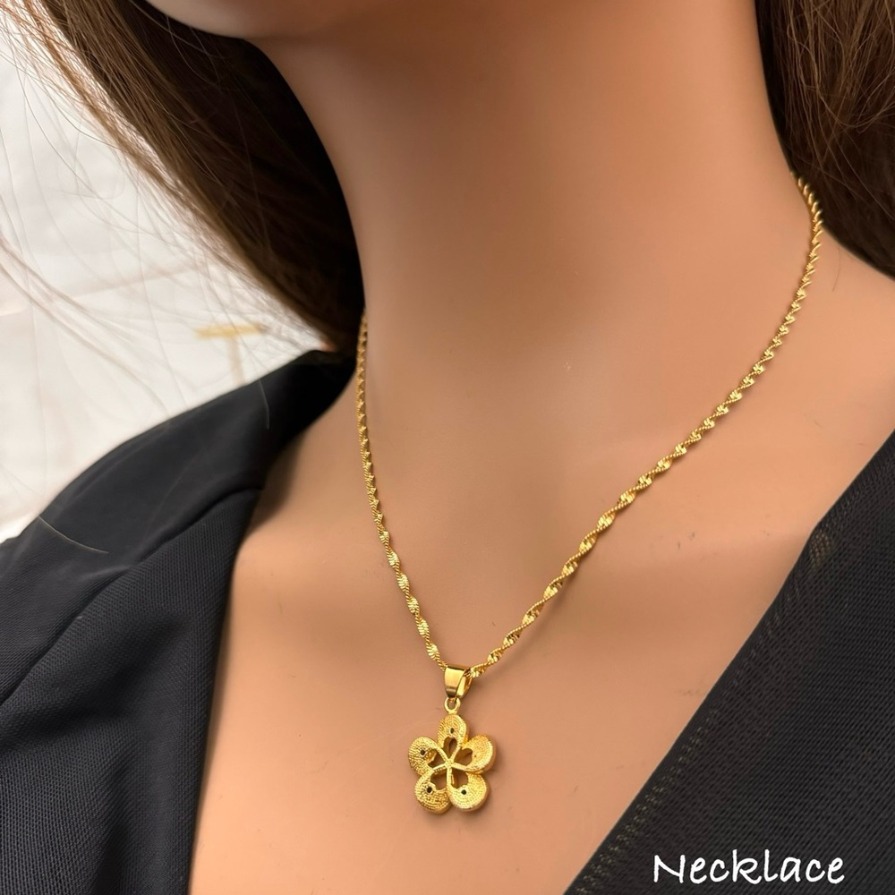 Dainty Necklace, 24k Duabi Gold Plated Necklace, Gold Necklace for Women’s,Gift